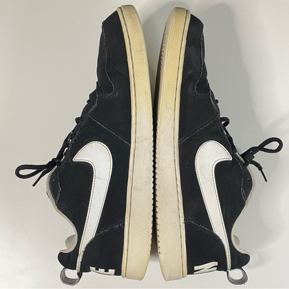 Men's Nike Suede Court Borough White & Black Low Top Sneaker Size 10.5 - Picture 3 of 8
